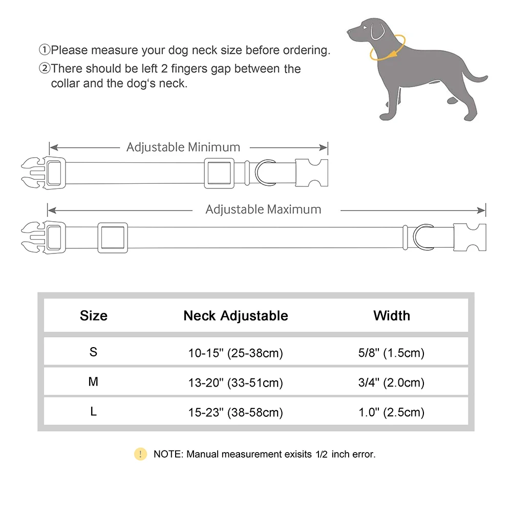 Personalized Dog Collar Waterproof Nylon Dog Collars Soft Padded Pet Necklace Free Engraved for Small Medium Large Dogs Pitbull - Image 6