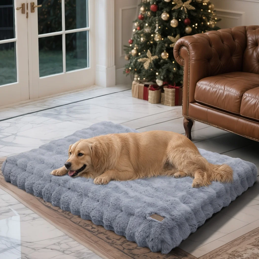 Ultra Plush Dog Bed Soft Pet Cushion Large Dog Crate Puppy Mattress Washable Mat - Image 6
