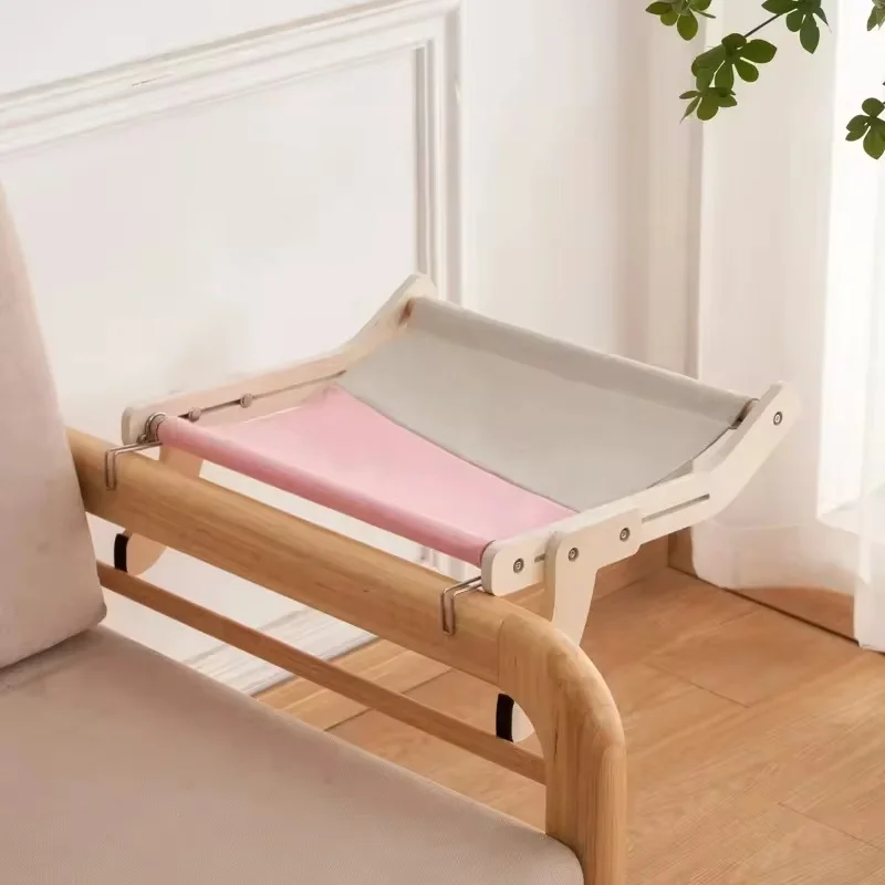 Multi-Layer Plywood Cat Hammock Nest with Cotton Canvas, Durable Wooden Hanging Bed for Pets, Simple to Clean - Image 4