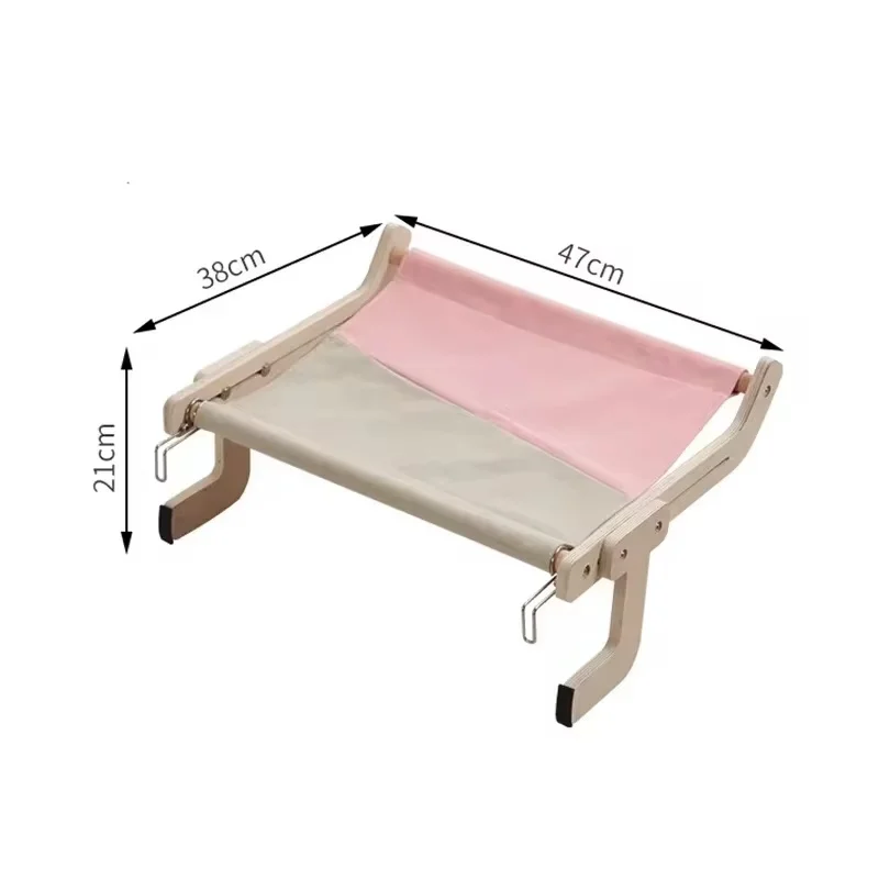 Multi-Layer Plywood Cat Hammock Nest with Cotton Canvas, Durable Wooden Hanging Bed for Pets, Simple to Clean - Image 2